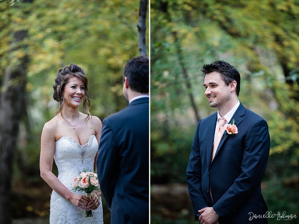The way the bride and groom look at each other!